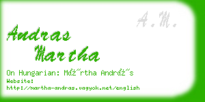 andras martha business card